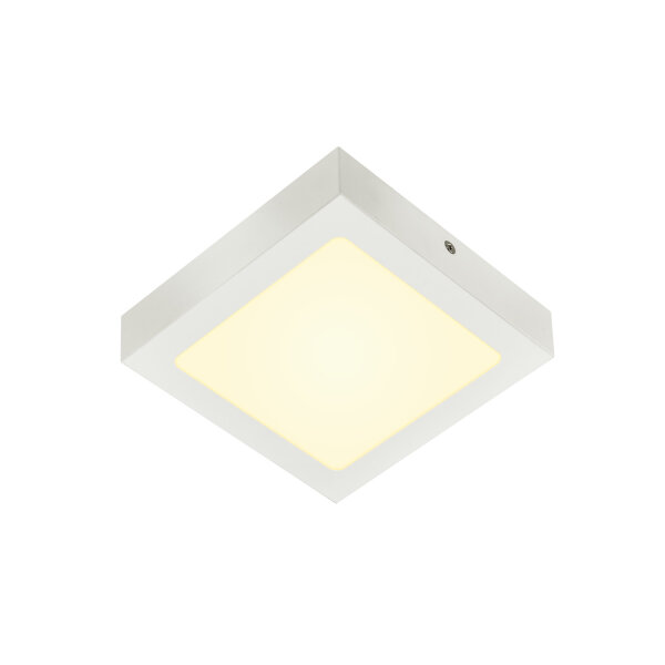 SLV SENSER 18, Indoor LED Deckenaufbauleuchte eckig weiß 3000K