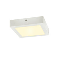 SLV SENSER 18, Indoor LED Deckenaufbauleuchte eckig weiß 3000K