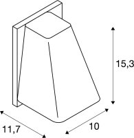 SLV WALLYX, Outdoor Wandleuchte, QPAR51, IP44, anthrazit,...