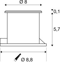 SLV DASAR® FLAT 80, Outdoor Bodeneinbauleuchte, LED, 3000K, IP67, rund, edelstahl gebürstet, 3,5W