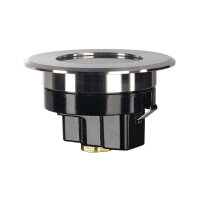 SLV DASAR® FLAT 80, Outdoor Bodeneinbauleuchte, LED, 3000K, IP67, rund, edelstahl gebürstet, 3,5W