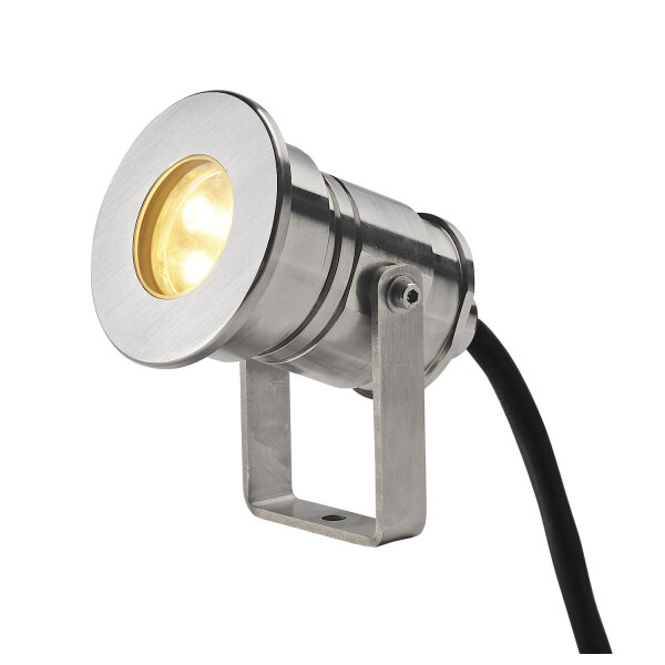 SLV DASAR®PROJECTOR, Outdoor Strahler, LED, 3000K, IP68, edelstahl 316, 12-24V, 7W