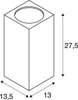SLV BIG THEO FLOOD UP/DOWN, Outdoor Wandleuchte, zweiflammig, LED, 3000K, Flood up/down, anthrazit, B/H/T 13/27,5/13,5 cm