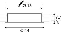 SLV OCCULDAS 14, Einbauleuchte, LED, 3000K, indirekt, weiß, 15W