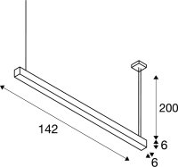 SLV Q-LINE®, Pendelleuchte, dimmbar, 1500mm, schwarz
