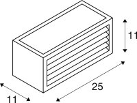 SLV BOX-L, LED Outdoor Wand- und Deckenaufbauleuchte,...