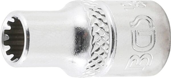 BGS Steckschlüssel-Einsatz Gear Lock | Antrieb Innenvierkant 6,3 mm (1/4") | SW 5,5 mm