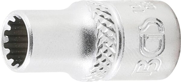BGS Steckschlüssel-Einsatz Gear Lock | Antrieb Innenvierkant 6,3 mm (1/4") | SW 6 mm