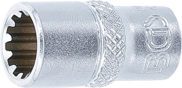 BGS Steckschlüssel-Einsatz Gear Lock | Antrieb Innenvierkant 6,3 mm (1/4") | SW 8 mm