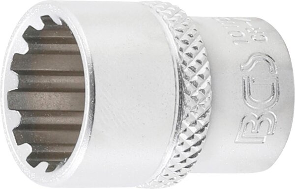 BGS Steckschlüssel-Einsatz Gear Lock | Antrieb Innenvierkant 6,3 mm (1/4") | SW 13 mm
