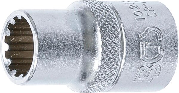 BGS Steckschlüssel-Einsatz Gear Lock | Antrieb Innenvierkant 12,5 mm (1/2") | SW 12 mm