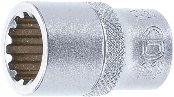 BGS Steckschlüssel-Einsatz Gear Lock | Antrieb Innenvierkant 12,5 mm (1/2") | SW 15 mm