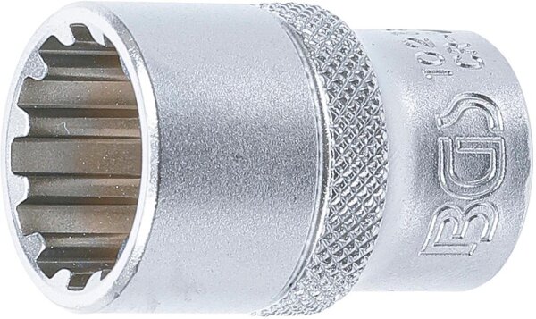 BGS Steckschlüssel-Einsatz Gear Lock | Antrieb Innenvierkant 12,5 mm (1/2") | SW 18 mm