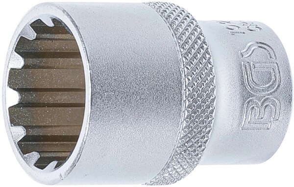 BGS Steckschlüssel-Einsatz Gear Lock | Antrieb Innenvierkant 12,5 mm (1/2") | SW 19 mm