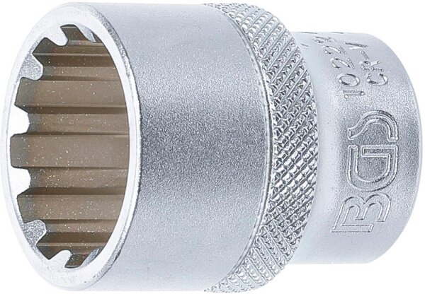 BGS Steckschlüssel-Einsatz Gear Lock | Antrieb Innenvierkant 12,5 mm (1/2") | SW 22 mm