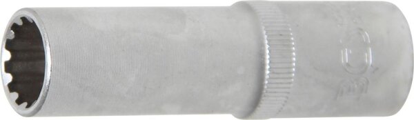 BGS Steckschlüssel-Einsatz Gear Lock, tief | Antrieb Innenvierkant 12,5 mm (1/2") | SW 14 mm