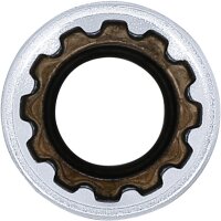 BGS Steckschlüssel-Einsatz Gear Lock, tief | Antrieb Innenvierkant 12,5 mm (1/2") | SW 15 mm
