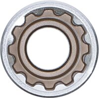 BGS Steckschlüssel-Einsatz Gear Lock, tief | Antrieb Innenvierkant 12,5 mm (1/2") | SW 18 mm