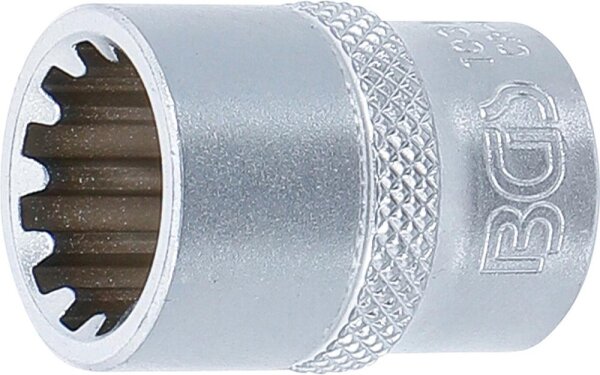 BGS Steckschlüssel-Einsatz Gear Lock | Antrieb Innenvierkant 10 mm (3/8") | SW 14 mm
