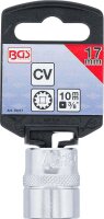 BGS Steckschlüssel-Einsatz Gear Lock | Antrieb Innenvierkant 10 mm (3/8") | SW 17 mm