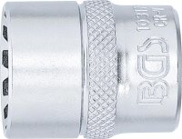 BGS Steckschlüssel-Einsatz Gear Lock | Antrieb Innenvierkant 10 mm (3/8") | SW 17 mm