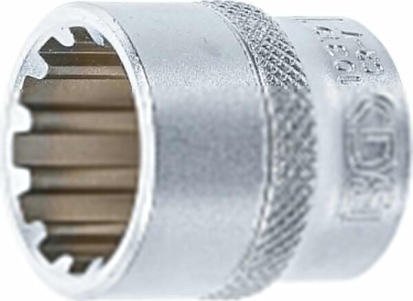 BGS Steckschlüssel-Einsatz Gear Lock | Antrieb Innenvierkant 10 mm (3/8") | SW 19 mm