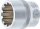 BGS Steckschlüssel-Einsatz Gear Lock | Antrieb Innenvierkant 10 mm (3/8") | SW 19 mm