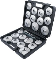 BGS Diy Ölfilterschlüssel-Satz | Aluminium-Druckguss | Antrieb Innenvierkant 12,5 mm (1/2") | 23-tlg.