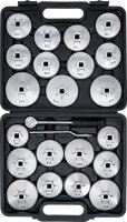 BGS Diy Ölfilterschlüssel-Satz | Aluminium-Druckguss | Antrieb Innenvierkant 12,5 mm (1/2") | 23-tlg.