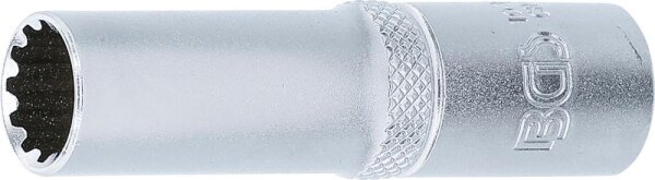 BGS Steckschlüssel-Einsatz Gear Lock, tief | Antrieb Innenvierkant 10 mm (3/8") | SW 11 mm