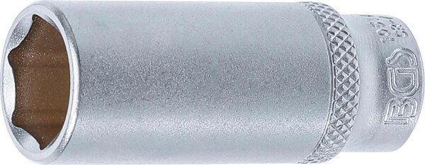 BGS Steckschlüssel-Einsatz Sechskant, tief | Antrieb Innenvierkant 6,3 mm (1/4") | SW 14 mm