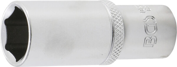 BGS Steckschlüssel-Einsatz Sechskant, tief | Antrieb Innenvierkant 10 mm (3/8") | SW 17 mm