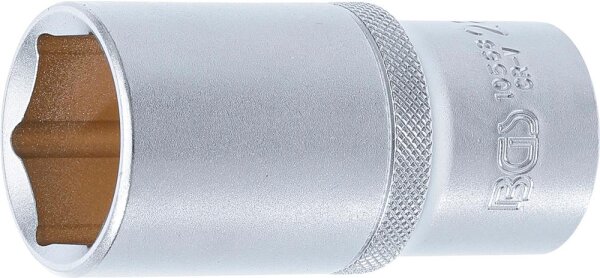 BGS Steckschlüssel-Einsatz Sechskant, tief | Antrieb Innenvierkant 12,5 mm (1/2") | SW 28 mm