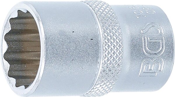 BGS Steckschlüssel-Einsatz Zwölfkant | Antrieb Innenvierkant 12,5 mm (1/2") | SW 17 mm