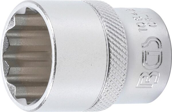 BGS Steckschlüssel-Einsatz Zwölfkant | Antrieb Innenvierkant 12,5 mm (1/2") | SW 22 mm