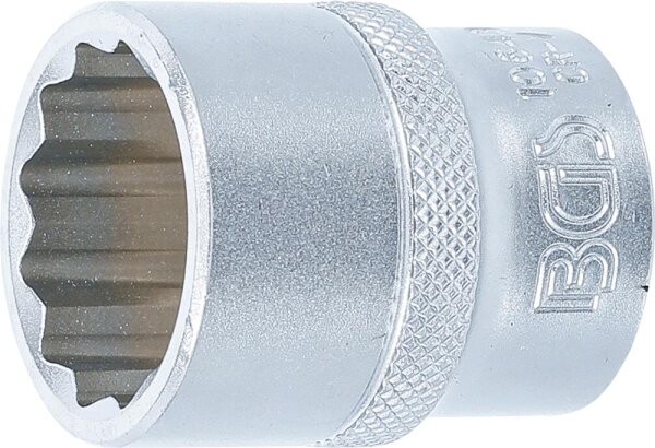 BGS Steckschlüssel-Einsatz Zwölfkant | Antrieb Innenvierkant 12,5 mm (1/2") | SW 23 mm