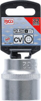 BGS Steckschlüssel-Einsatz Zwölfkant | Antrieb Innenvierkant 12,5 mm (1/2") | SW 32 mm