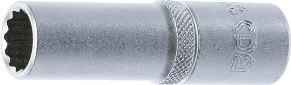 BGS Steckschlüssel-Einsatz Zwölfkant, tief | Antrieb Innenvierkant 12,5 mm (1/2") | SW 14 mm