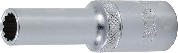 BGS Steckschlüssel-Einsatz Zwölfkant, tief | Antrieb Innenvierkant 12,5 mm (1/2") | SW 10 mm