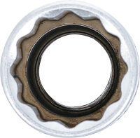 BGS Steckschlüssel-Einsatz Zwölfkant, tief | Antrieb Innenvierkant 12,5 mm (1/2") | SW 16 mm