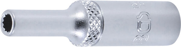 BGS Steckschlüssel-Einsatz Zwölfkant, tief | Antrieb Innenvierkant 6,3 mm (1/4") | SW 4 mm
