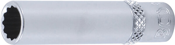 BGS Steckschlüssel-Einsatz Zwölfkant, tief | Antrieb Innenvierkant 6,3 mm (1/4") | SW 8 mm