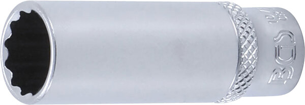 BGS Steckschlüssel-Einsatz Zwölfkant, tief | Antrieb Innenvierkant 6,3 mm (1/4") | SW 12 mm