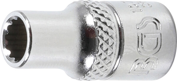 BGS Steckschlüssel-Einsatz Zwölfkant | Antrieb Innenvierkant 6,3 mm (1/4") | SW 5,5 mm