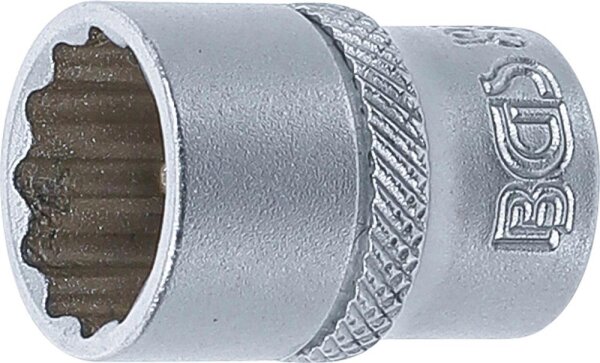 BGS Steckschlüssel-Einsatz Zwölfkant | Antrieb Innenvierkant 6,3 mm (1/4") | SW 13 mm