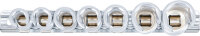 BGS Spezial-Steckschlüssel-Einsatz-Satz, geschlitzt | Antrieb Innenvierkant 10 mm (3/8") | SW 10 - 19 mm | 7-tlg.