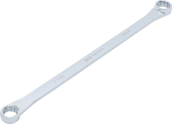 BGS Doppel-Ringschlüssel | extra lang | SW 21 x 23 mm