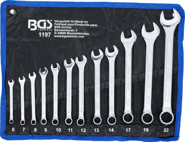 BGS Maul-Ringschlüssel-Satz | SW 6 - 22 mm | 12-tlg.
