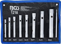 BGS Rohrsteckschlüssel-Satz | SW 6 x 7 - 20 x 22 mm...
