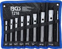 BGS Rohrsteckschlüssel-Satz | SW 6 x 7 - 20 x 22 mm | 9-tlg.